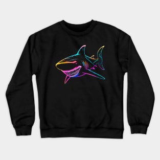 Shark Teeth Smile Neon Crewneck Sweatshirt